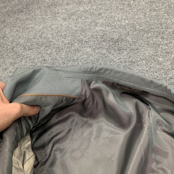 Caravelli Blazer Men 42S Silver Shoulder Pads 3 Button Sport Coat Italian Design - Picture 9 of 13